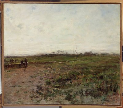 Landscape with a Peasant Woman by Jean Francois Millet